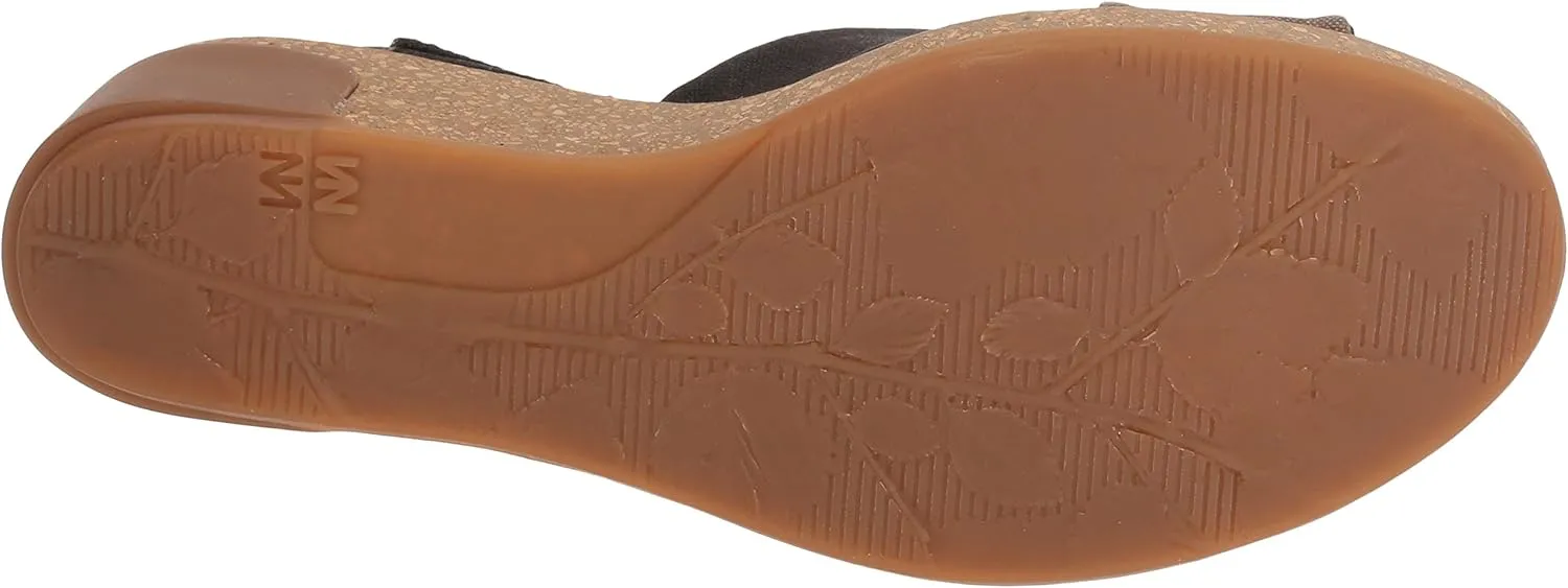 El Naturalista Women's N5007t Seaweed Canvas Black/Leaves Wedge Sandal, 6 AU