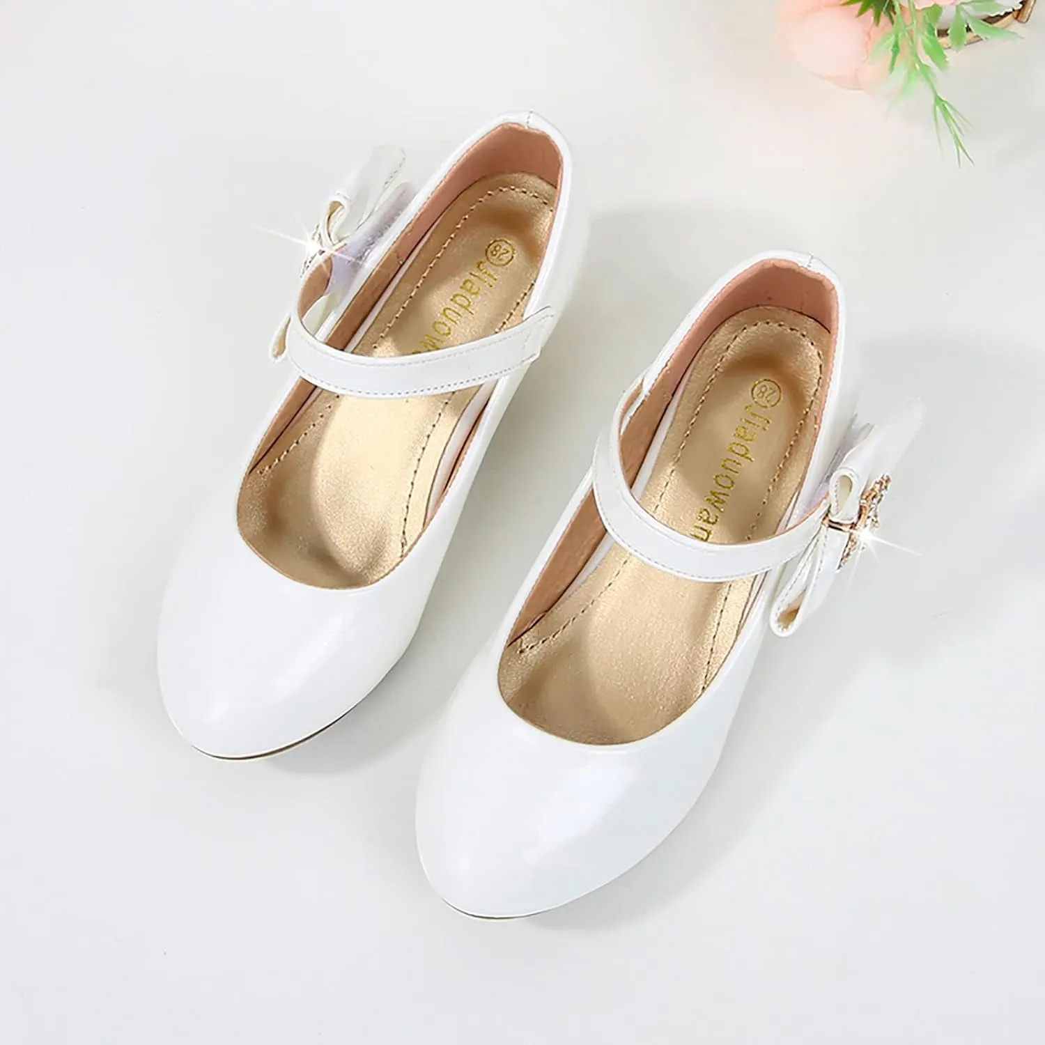 Girls High Heeled Shoes Children Leather Shoes Princess Dress Shoes Primary School Students Sandals for Girls Size 4