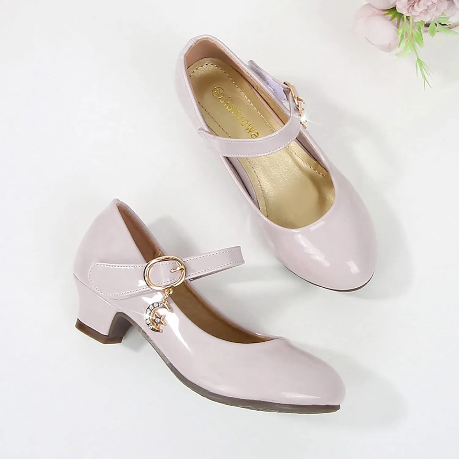 Girls High Heeled Shoes Shoes School Wedding Party Shoes Children Leather Shoes Dress Shoes Birthday Gift