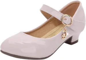 Girls High Heeled Shoes Shoes School Wedding Party Shoes Children Leather Shoes Dress Shoes Birthday Gift