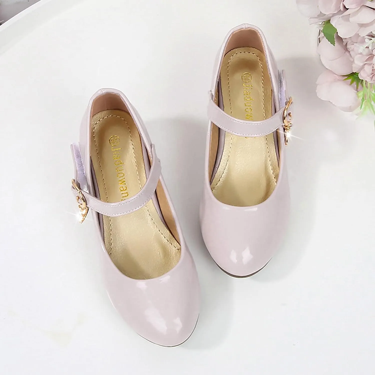 Girls High Heeled Shoes Shoes School Wedding Party Shoes Children Leather Shoes Dress Shoes Birthday Gift