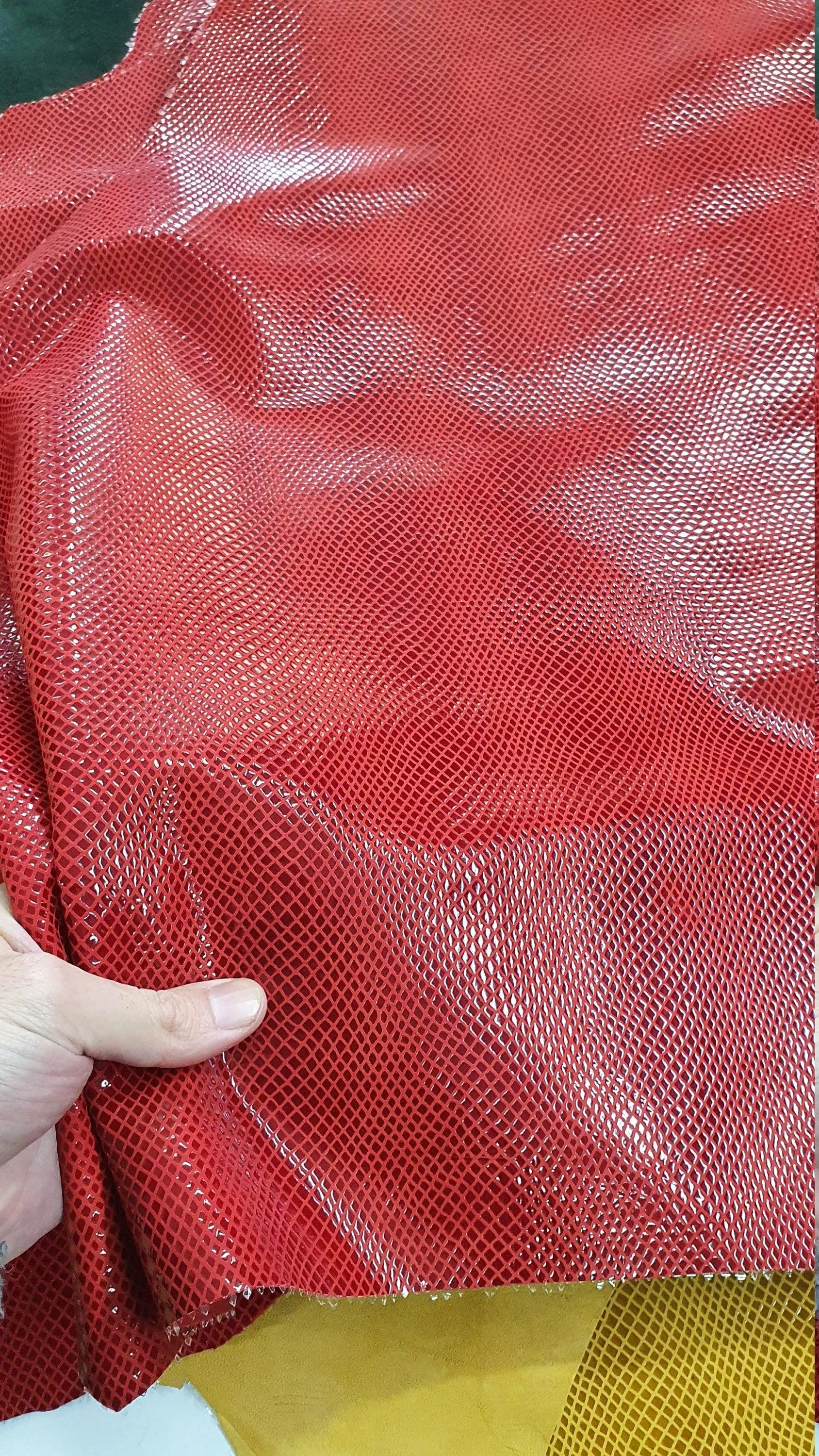 Goat suede Leather snake printed, Genuine Goat hide skin reptil effect Leather thick. 0,9mm(2 oz)