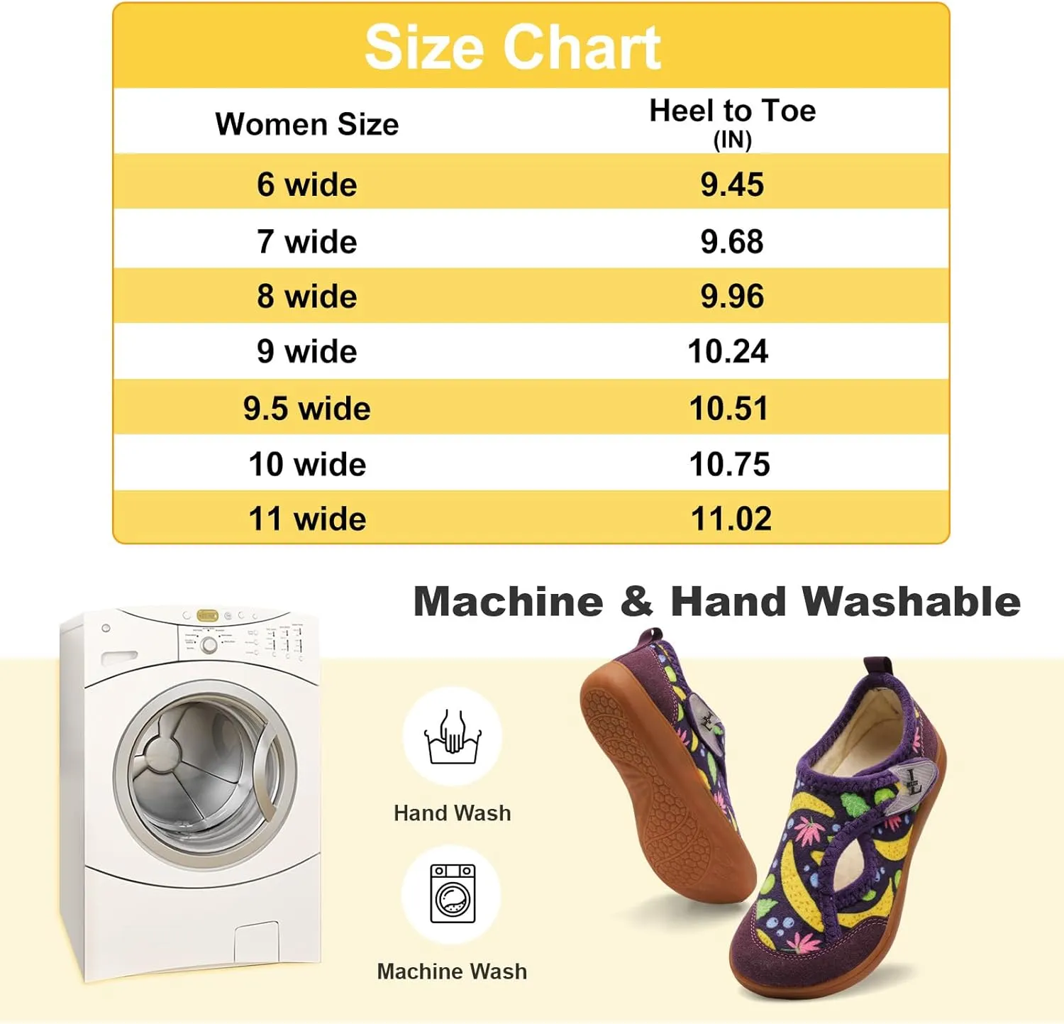 L-RUN Womens Wide Toe Box Barefoot Diabetic Shoes - Ladies House Slippers for Indoor and Outdoor