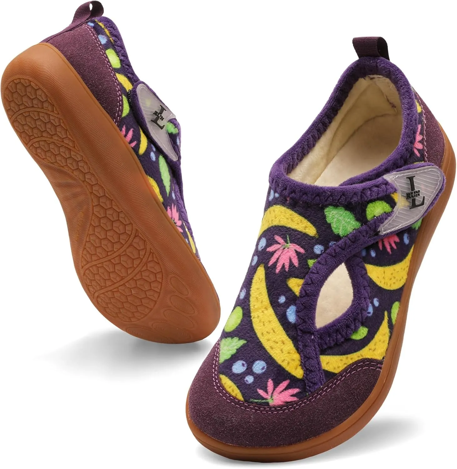 L-RUN Womens Wide Toe Box Barefoot Diabetic Shoes - Ladies House Slippers for Indoor and Outdoor