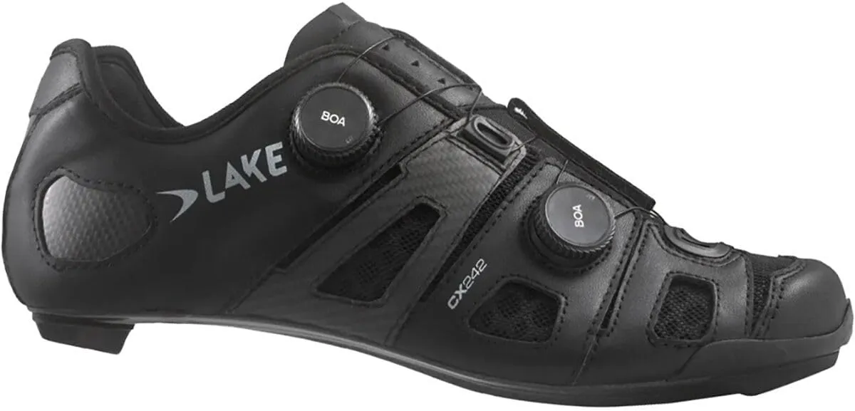 Lake Cx242 Cycling Shoe - Men's Black/Silver, 47.0