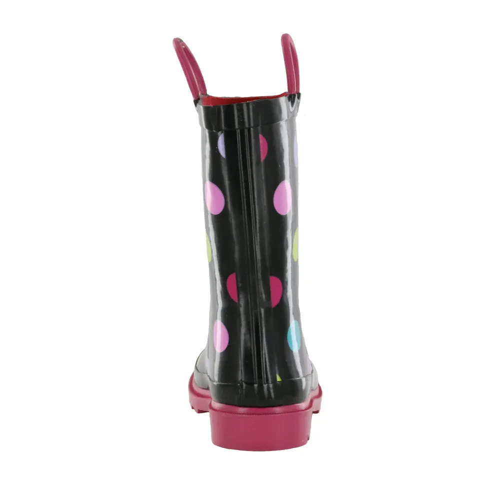 Nord Trail Girl's Mist III Polkadot Rubber Rain Boot